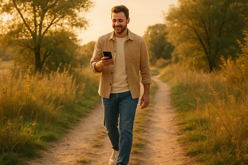 Ohne Kamera. Ohne Verkauf. Ohne ständige Gespräche.